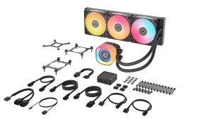 Corsair iCUE LINK TITAN 360 RX LCD, Air cooler, 12 cm, 300 RPM, 2100 RPM, 36 dB, 73.5 cfm