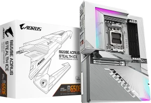 GIGABYTE Motherboard AMD B650 Aorus Stealth Chipset for AMD AM5; 4x DDR5; 3x M2; HDMI/DP/USB Type-C®; ATX. 