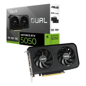 ASUS Dual -RTX5050-O8G, GeForce RTX 5050, 8 GB, GDDR6, 128 bit, 7680 x 4320 pixels, PCI Express 5.0