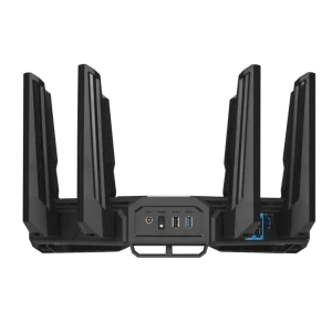 ASUS ROG Rapture GT-BE98, Wi-Fi 7 (802.11be), Quad-band (2.4 GHz / 5 GHz-1 / 5 GHz-2 / 6 GHz), Ethernet LAN, Black, Tabletop router