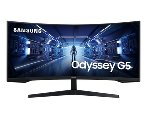 Samsung Odyssey G55T Gaming 1000R Borderless 34" display VA Response: 1ms MPRT AR: 21:9 Resolution: 3440x1440 (UWQHD) RR - TAR - LC34G55TWWPXEN-TAR