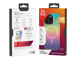 ZAGG Cases Milan Snap Apple iPhone 16 Pro Iridescent, Cover, Apple, iPhone 16 Pro, 16 cm (6.3"), Multicolour