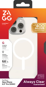 ZAGG Cases PH CrystlPal Lite Snap Apple iPhone 16 Pro Max Clear, Cover, Apple, iPhone 16 Pro Max, 17.5 cm (6.9"), Transparent