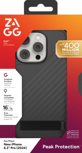 ZAGG Cases Denali Snap KS Apple iPhone 16 Pro Black, Cover, Apple, iPhone 16 Pro, 16 cm (6.3"), Black