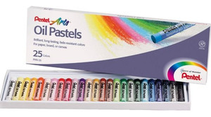 PENTEL Round Stick Oil Pastels (Set of 25)-PPHN25