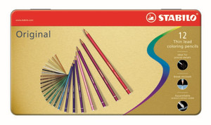 STABILO Original Colour Pencil Assorted Metal Box 12's-8773-6 STABILO Original Colour Pencil Assorted Metal Box 12's-8773-6