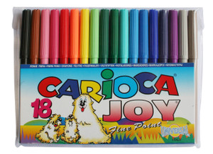 Carioca Joy Markers Assorted Colours Wallet of 18-MAR2329