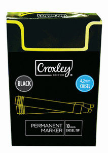 CROXLEY Permanent Marker Black Chisel-MAR8812
