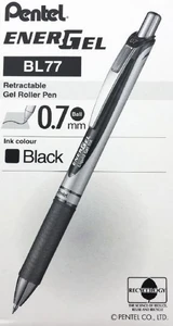 PENTEL Energel 0.7 Retractable Pen (Black) (Box of 12)-PBL77ABX