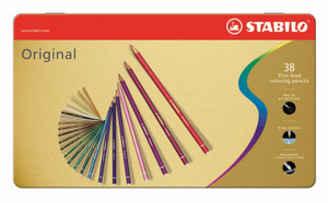 STABILO Original Colour Pencil Assorted Metal Box 38's-8778-6 STABILO Original Colour Pencil Assorted Metal Box 38's-8778-6