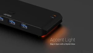 ATEN 2 x 4 USB 3.2 Gen 1 Sharing Switch, USB Type-A, USB Type-A/USB Type-C, 3.2 Gen 1 (3.1 Gen 1), USB Type-C, 5 Gbit/s, Power, Selected