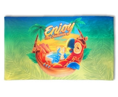 Smooth Custom Single-Sided Beach Towel - Large - GSR - SubTowelBeach003-L