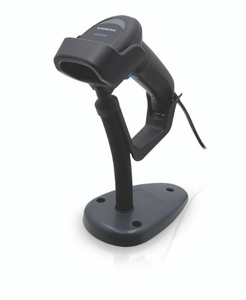 Datalogic QuickScan QD2590 2D Corded Barcode Scanner Kit in Black with Stand