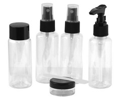 5-Piece Refillable Travel Bottle Set  - GSR - P2858B
