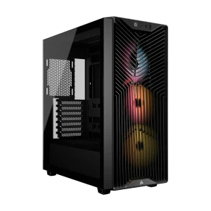 Corsair 3200D RS ARGB Mid-Tower PC Case - Smoke, Midi Tower, PC, Black, Mini-ITX, micro ATX, ATX, Steel, Tempered glass, Plastic, Multi