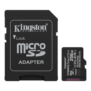 Kingston 256GB microSDXC Canvas Select Plus Gen3 150MB/s A1 Card + Adapter - TAR - SDCS3/256GB-TAR
