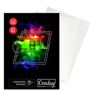 CROXLEY A3 Laminating Pouches 100 Sheets-LAM751003