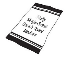 Sample-Fluffy Single-Sided Beach Towel-Medium - GSR - Samp-SubTowBeach01-M