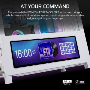 Corsair FRAME 4000D LCD RS ARGB, Midi Tower, PC, White, ATX, EATX, micro ATX, Mini-ITX, Plastic, Steel, Tempered glass, Gaming