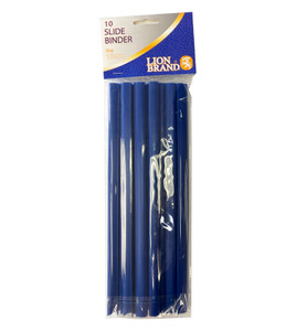 LION BRAND Slide Binder - 15mm (Blue) (Pack of 10)-BIN3504 LION BRAND Slide Binder - 15mm (Blue) (Pack of 10)-BIN3504