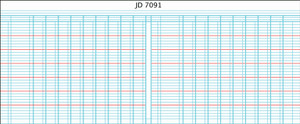 CROXLEY JD7091 Analysis Series 7 Oblong 144 Page 9 Column on 1 Page Cash Each-ANA7091