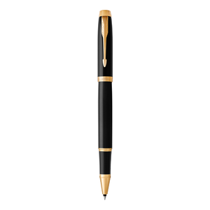 PARKER IM Rollerball Pen - Lacquer Black Gold Trim-NS1931659