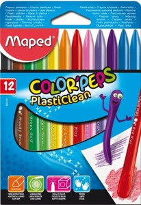 MAPED Plastic Crayons Color'Peps Triangular 12's-862011 MAPED Plastic Crayons Color'Peps Triangular 12's-862011