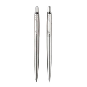 PARKER Jotter Ballpoint Pen & Pencil Set   - Stainless Steel-NS1953344SET