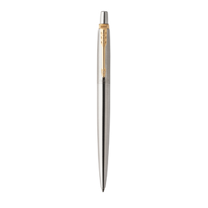 PARKER Jotter Ballpoint Pen - Stainless Steel Gold Trim-NS1953345GB