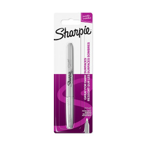 SHARPIE Metallic Permanent Marker:  Silver Card 1's-NS1986004 SHARPIE Metallic Permanent Marker:  Silver Card 1's-NS1986004