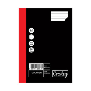 CROXLEY JD160 1-Quire 96 Page Ruled Feint & Margin A4 Pack of 10-COU160