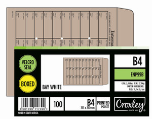 CROXLEY B4 Inspect Interoffice Printed Envelopes - Velcro Seal (Box of 100)-ENP99B