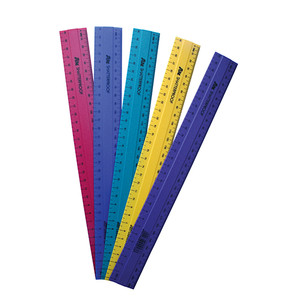 CROXLEY Shatterproof Ruler - 30cm (Assorted Solid Colours) (Packet of 10)-RUL3299
