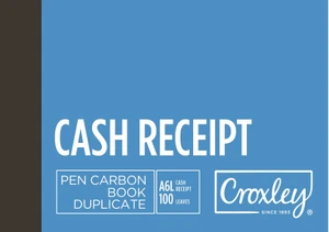 CROXLEY JD16CR Pen Carbon Cash Receipt A6 Landscape 100 Page Pack of 10-PCB16CR