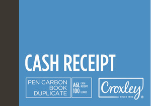 CROXLEY JD16CR Pen Carbon Cash Receipt A6 Landscape 100 Page Pack of 10-PCB16CR