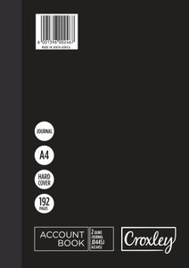 CROXLEY JD445 Account Book A4 Quarter Bound 192 Page Journal Pack of 5-ACC445J