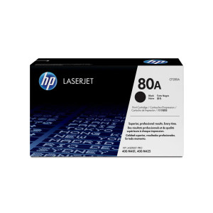 HP 80A BLACK TONER CARTRIDGE FOR LASERJET PRO M400 SERIES (2700 PAGE YIELD) - HCF280A-KOL HP 80A BLACK TONER CARTRIDGE FOR LASERJET PRO M400 SERIES (2700 PAGE YIELD) - HCF280A-KOL