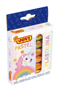 JOVI Plastilina Modelling Clay Pastel 6x15g Assorted Pastel Colours-JOV906P
