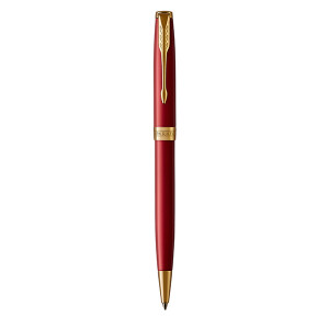 PARKER Sonnet Ballpoint Pen - Red Gold Trim-NS1931476