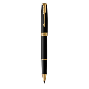 PARKER Sonnet Rollerball Pen - Matte Black Gold Trim-NS1931518