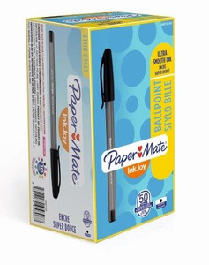 PAPER MATE InkJoy100 Capped Ballpoint Pen Medium 1.0mm - Black-NS0957120