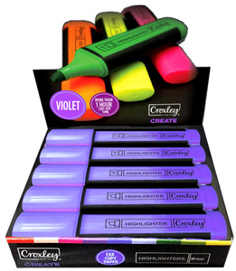 CROXLEY CREATE Violet Highlighters Box of 10-MAR1346