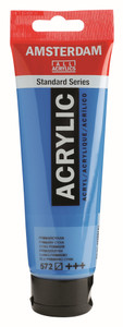 ROYAL TALENS AMSTERDAM Acrylic Colour - 120ml Tube (Primary Cyan)-RT17095722