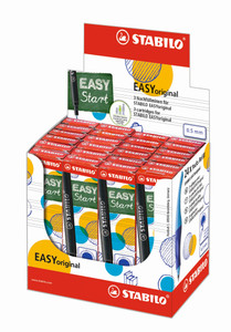 STABILO EASYoriginal Ergonomic Rollerball Refills:  Medium Blue - Erasable Box 3's-6890-041