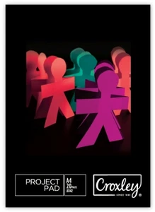 CROXLEY JD142 20 Sheets A4 160GSM Board Assorted Bright Colours-PAD142