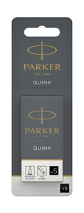 PARKER Fountain Pen Ink Cartridge Carded 5s - Black-NS1950402