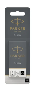 PARKER Fountain Pen Ink Cartridge Carded 5s - Black-NS1950402
