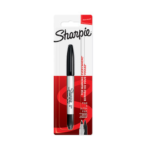 SHARPIE Twin Tip Marker - Blk (Card)-NS1985877