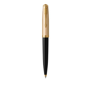 PARKER 51 Premium Ballpoint Pen - Black Gold Trim-NS2123513