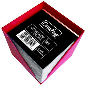 CROXLEY Desk Cube Complete (Includes Paper) (Red)-DES3105